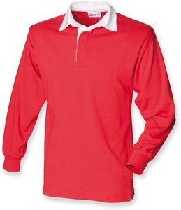 Front Row FR100 - Polo Rugby Homme 100% Coton Rouge