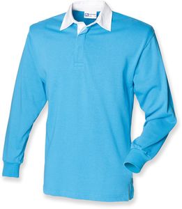 Front Row FR100 - Polo Rugby Homme 100% Coton Surf Blue