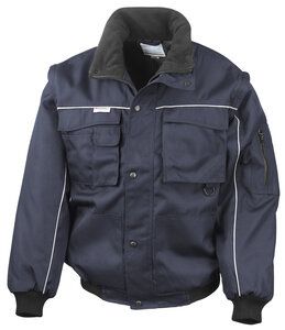 Result R71 - Blouson Pilote Workguard Manches Amovibles Navy/Navy