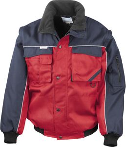 Result R71 - Blouson Pilote Workguard Manches Amovibles Red/Navy