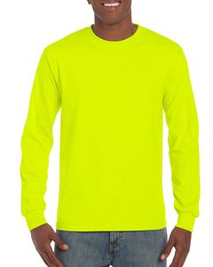 Gildan GD014 - T-Shirt à Manches Longues Homme Vert Sécurité