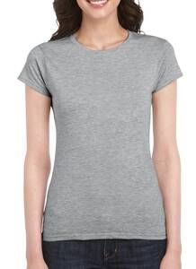 Gildan GD072 - T-Shirt Femme 100% Coton Ring-Spun Gris Athlétique