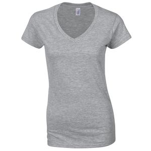 Gildan GD078 - T-shirt Femme Col V Sports Grey