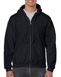 Gildan GD058 - Sweat-shirt à capuche adulte zippé HeavyBlend™ Noir