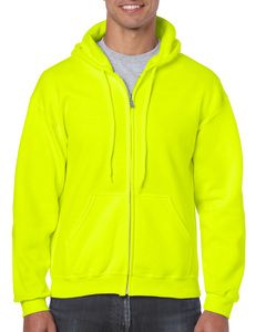 Gildan GD058 - Sweat-shirt à capuche adulte zippé HeavyBlend™ Vert Sécurité