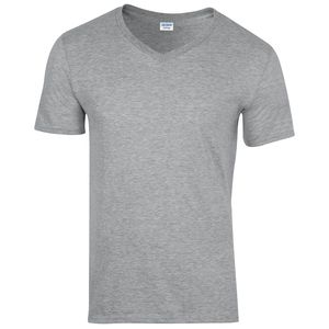 Gildan GD010 - T-Shirt Homme Col V Softstyle Sports Grey