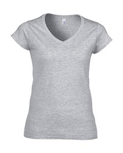 Gildan 64V00L - T-Shirt Femme Col V 100% Coton