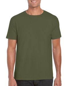 Gildan 64000 - T-Shirt Homme 100% Coton Ring-Spun Military Green