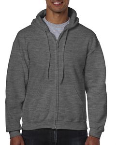 Gildan GD058 - Sweat-shirt à capuche adulte zippé HeavyBlend™ Gris Athlétique Foncé