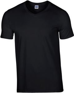 Gildan GI64V00 - T-Shirt Homme Col V 100% Coton Black/Black