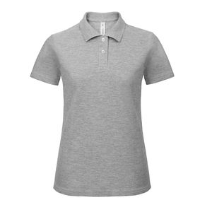 B&C BCI1F - Polo Femme Heather Grey