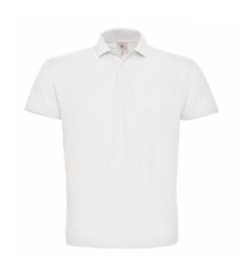 B&C BCID1 - Polo Homme Manches Courtes Blanc