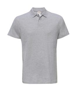 B&C BCID1 - Polo Homme Manches Courtes Heather Grey