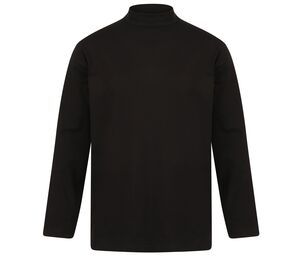 Henbury HY020 - T-Shirt Manches Longues Homme Col Roulé Noir