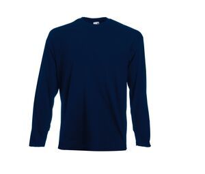Fruit of the Loom SC233 - T-Shirt Homme Manches Longues 100% coton Deep Navy