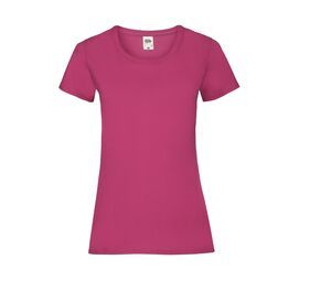 Fruit of the Loom SC600 - T-Shirt Femme Coton Lady-Fit Fuchsia