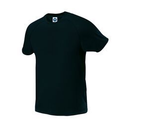 Starworld SW300 - T-Shirt Technique Homme Manches Raglan Noir