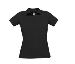 B&C BC412 - Polo Femme Safran 100% Coton Noir