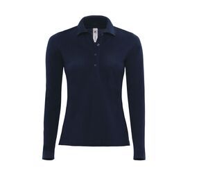 B&C BC426 - Polo Safran Manches Longues Femme Marine