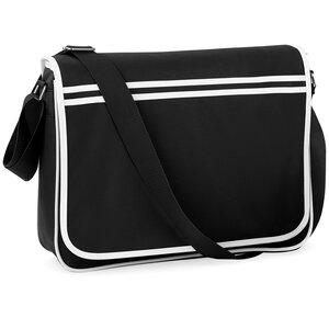 Bag Base BG710 - Sac Messager Rétro Bandoulière Ajustable Noir/Blanc