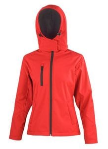 Result RS23F - Ladies' Performance Hooded Jacket Rouge/Noir