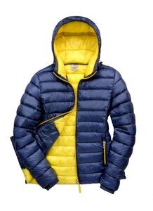 Result RS94F - Doudoune Femme Fermeture Grand Zip Navy/Yellow