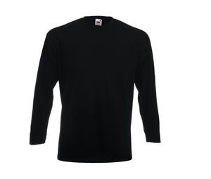 Fruit of the Loom SC215 - T-shirt Manche Longue Noir