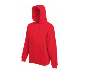 Fruit of the Loom SC270 - Sweat Shirt Capuche Homme Coton Rouge