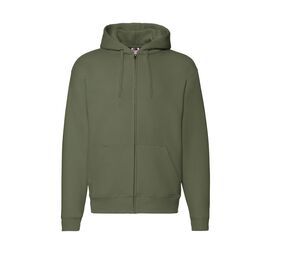 Fruit of the Loom SC274 - Sweat Capuche Grand Zip Homme Classic Olive