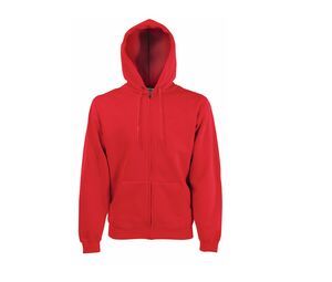 Fruit of the Loom SC374 - Sweat à Capuche Zippé Homme Rouge