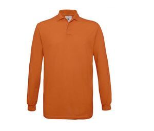 B&C BC425 - Polo Manches Longues 100% Coton Pumpkin Orange