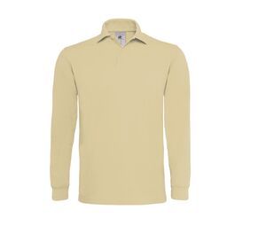 B&C BC445 - Polo Manches Longues Homme 100% Coton Sand