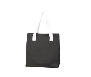 Black&Match BM900 - Shopping Bag Anses Contrastées Noir/Blanc