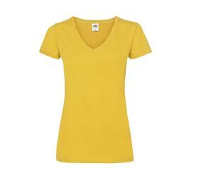 Fruit of the Loom SC601 - Tee Shirt Col V Femme Sunflower