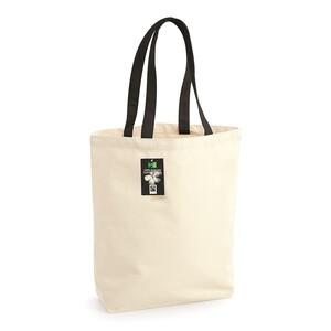 Westford mill WM671 - Tote Bag 100% Coton Natural/Black