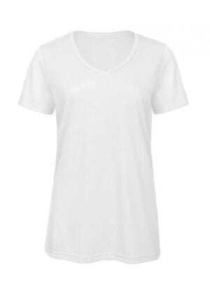 B&C BC058 - Tee-shirt col V femme Tri-blend