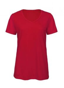 B&C BC058 - Tee-shirt col V femme Tri-blend