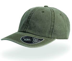 Atlantis AT056 - Casquette 6 Pans Mid Visor Délavée Vert Olive