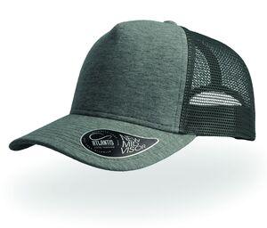 Atlantis AT083 - Casquette 5 Panneaux Visière en Jersey Dark Grey