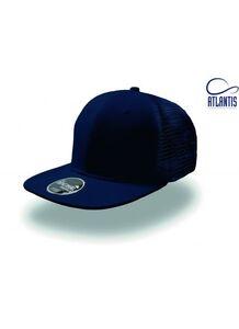 Atlantis AT092 - Casquette Visière Plate Style Trucker Navy/Navy