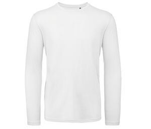 B&C BC070 - Tee-Shirt Coton Bio Homme Manches Longues Blanc