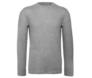 B&C BC070 - Tee-Shirt Coton Bio Homme Manches Longues Sport Grey