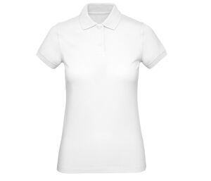 B&C BC401 - Polo 100% Coton Bio Femme Blanc