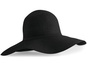 Beechfield BF740 - Chapeau de Paille Femme Noir