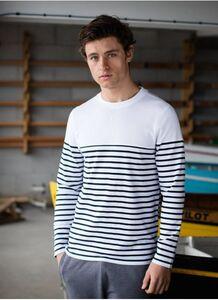 Front row FR134 - Tee-Shirt Manches Longues Blanc/Navy