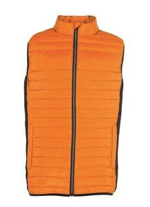 Pen Duick PK316 - Bodywarmer bi-matière homme Orange/Black