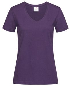 Stedman STE2700 - Tee-shirt col V pour femmes CLASSIC Deep Berry