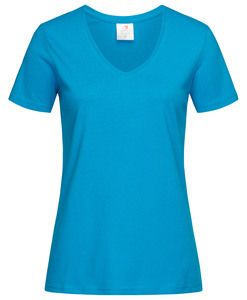 Stedman STE2700 - Tee-shirt col V pour femmes CLASSIC Océan Blue