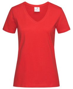 Stedman STE2700 - Tee-shirt col V pour femmes CLASSIC Rouge Scarlet