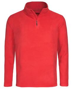 Stedman STE5020 - Pull-over polaire demi-zip pour hommes Rouge Scarlet